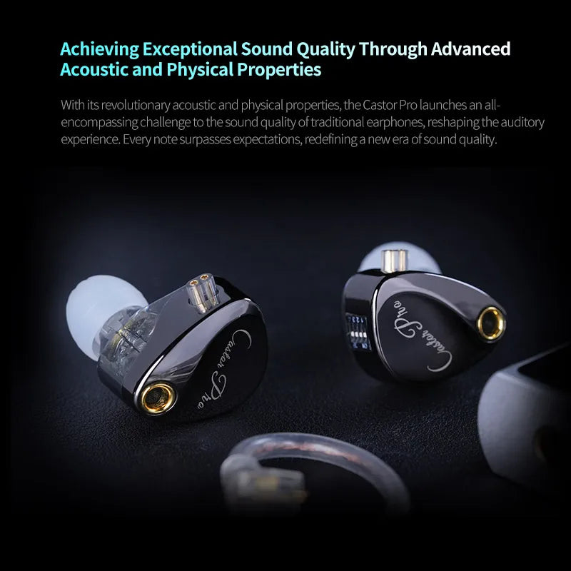 KZ Castor PRO 2DD Tunable In-Ear Earphones – High-Fidelity Wired IEM