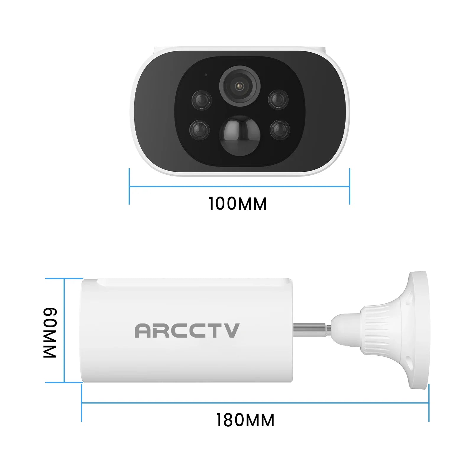 ARCCTV 2K Solar-Powered Wi-Fi Security Camera – Night Vision + Flash Alarm