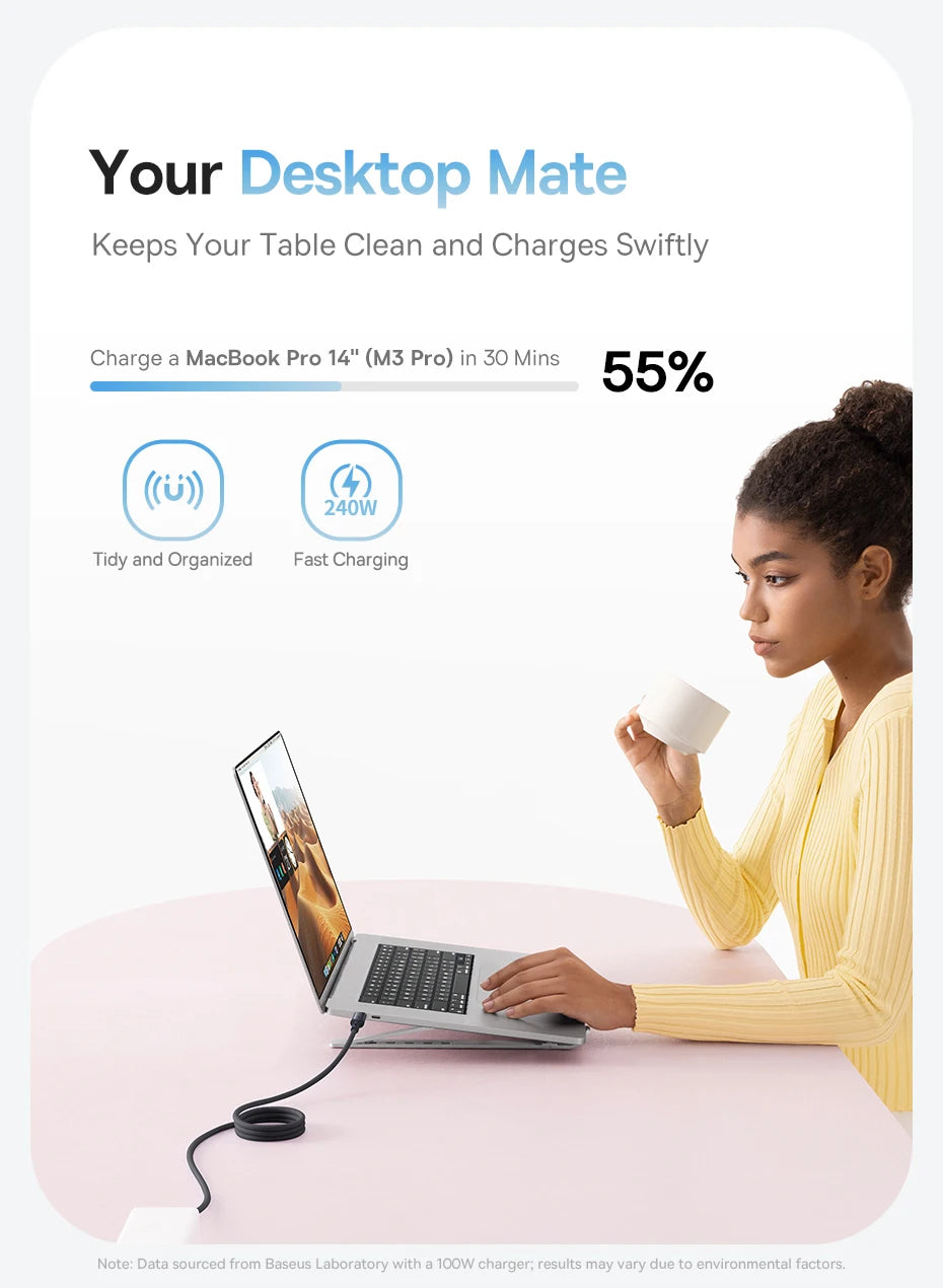 Baseus Picogo 240W Magnetic USB-C Fast Charging Cable