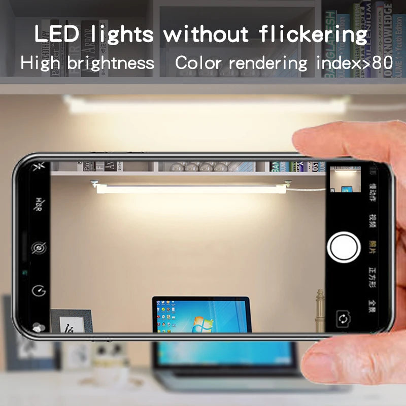 1PC LED Under Cabinet Lighting USB Plug Dimmable 3 Colour Changes LED Night Light Kitchen Bedroom Lighting With Magnetic Strip