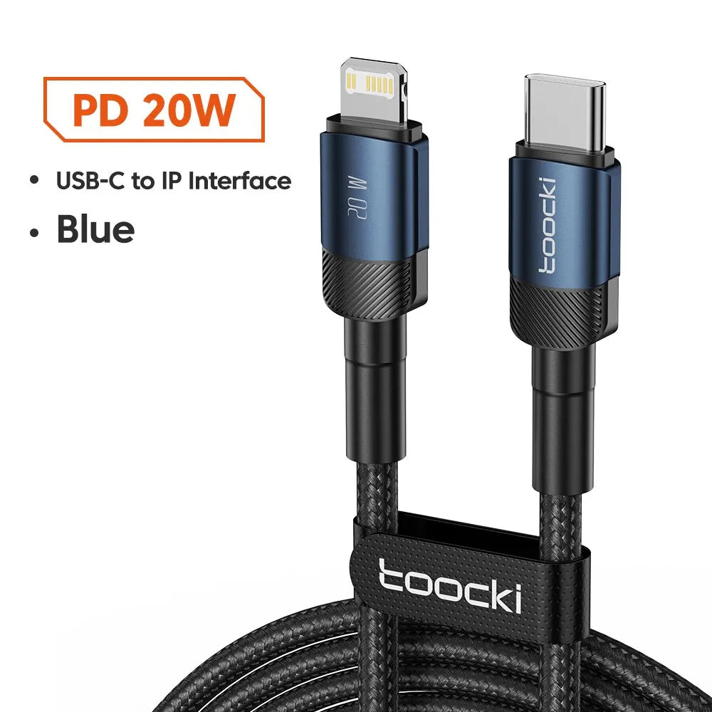 TOOCKI USB-C Fast Charging Cable – USB-C Charger Cord for Phone, Tablet & Power Bank