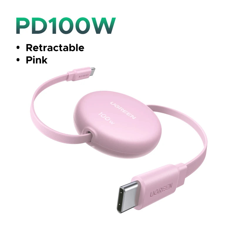 UGREEN USB-C PD Cable – Retractable Fast Charging for iPhone