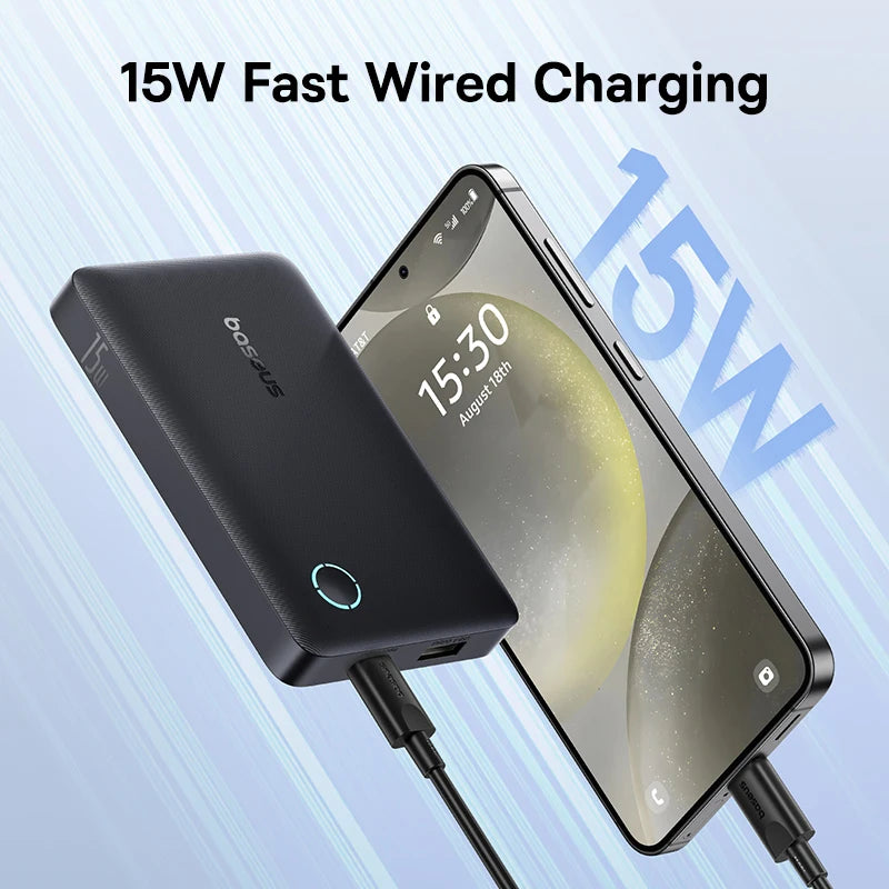 Baseus FP11 10,000mAh Power Bank – 15W PD Fast Charge, USB-C