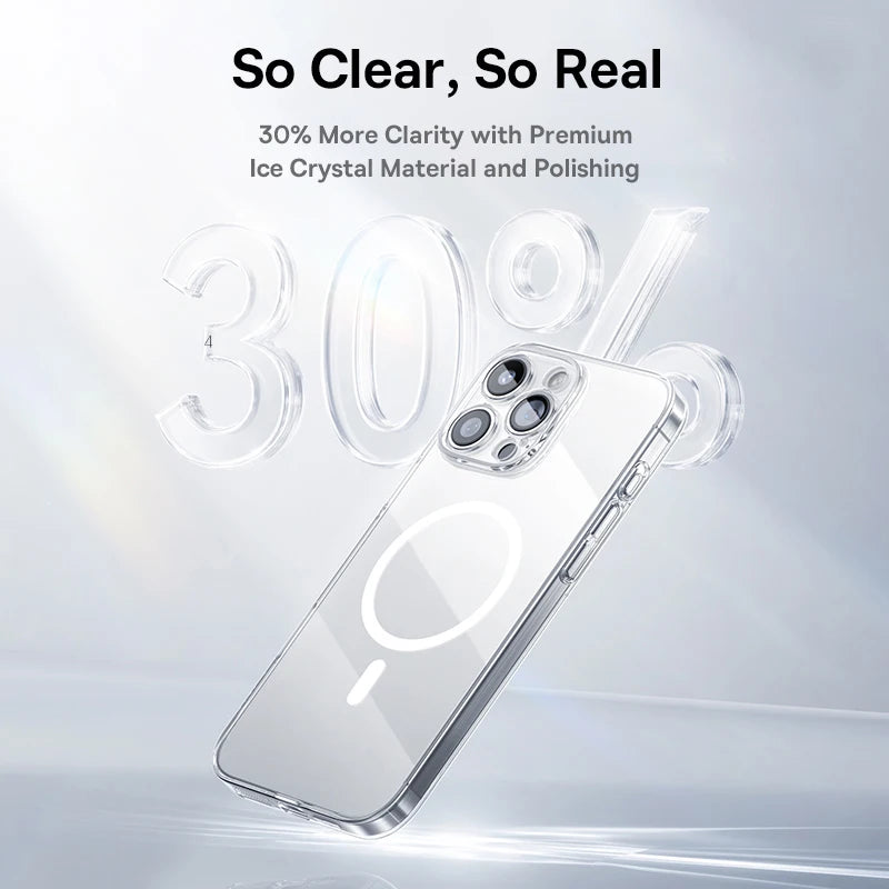 Baseus Magnetic Case for iPhone 17 16 15 14 Pro Max for MagSafe Wireless Charging PC Case for iPhone 13 12 11 Pro Max Funda Case