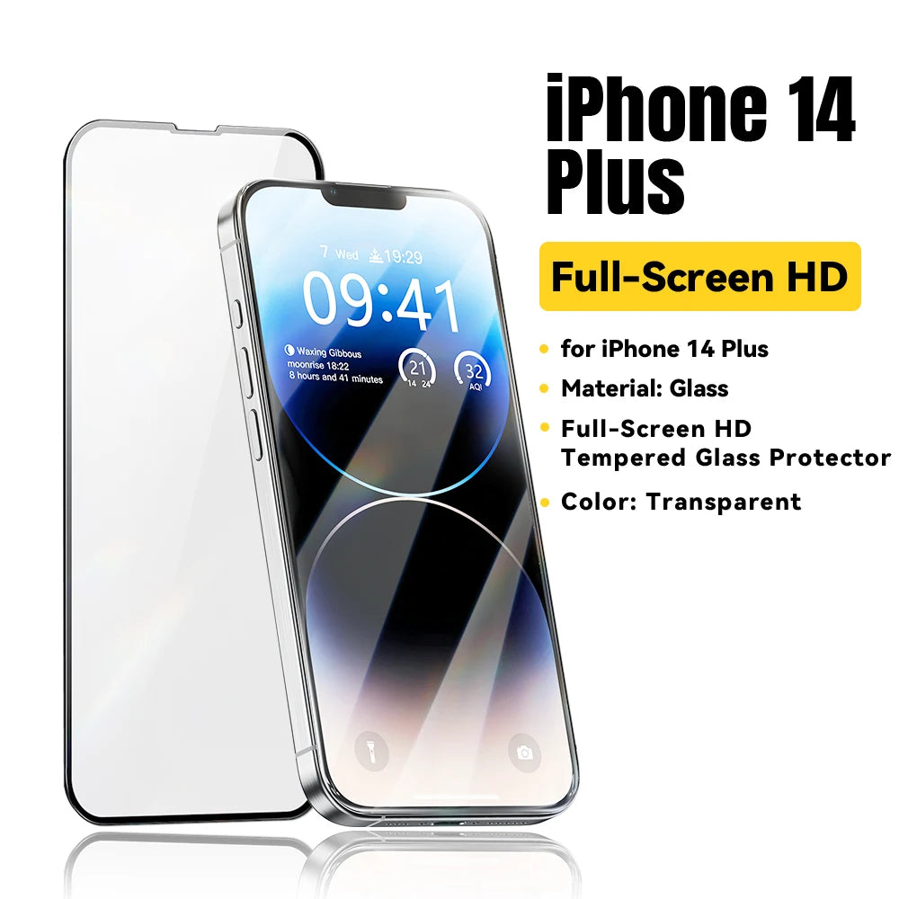 Essager Screen Protector for iPhone 15 14 13 Pro Max Ultra Slim Dustproof Full Tempered Glass Protection For iPhone 15 Pro Plus