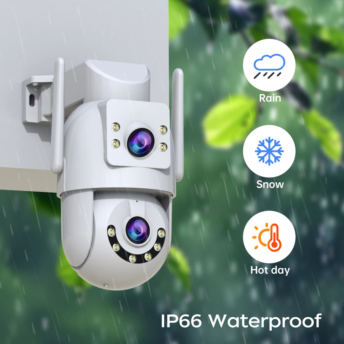 JOOAN 4K 8MP Outdoor PTZ Security Camera – Dual Lens AI Tracking