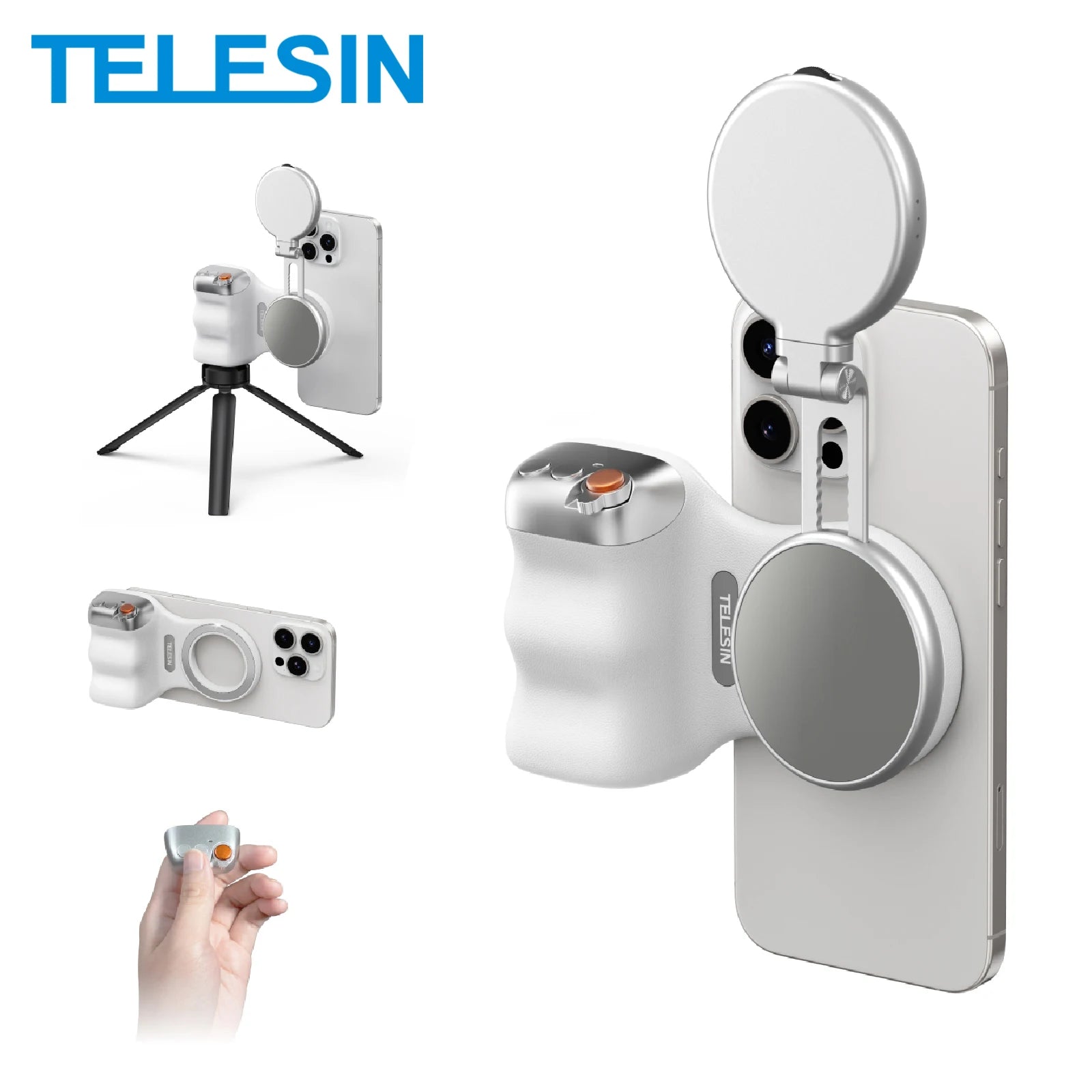 TELESIN Phone Camera Grip with Remote – iPhone & Android