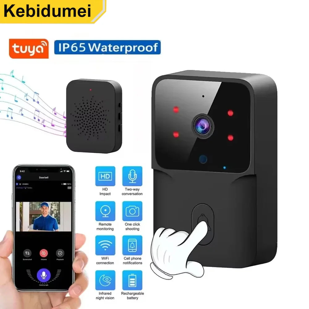 Tuya Smart Doorbell Camera – Wireless HD Video & Night Vision Security
