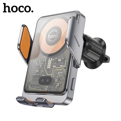 HOCO HW7 Infrared Wireless Car Charger – Automatic Air Vent Phone Holder