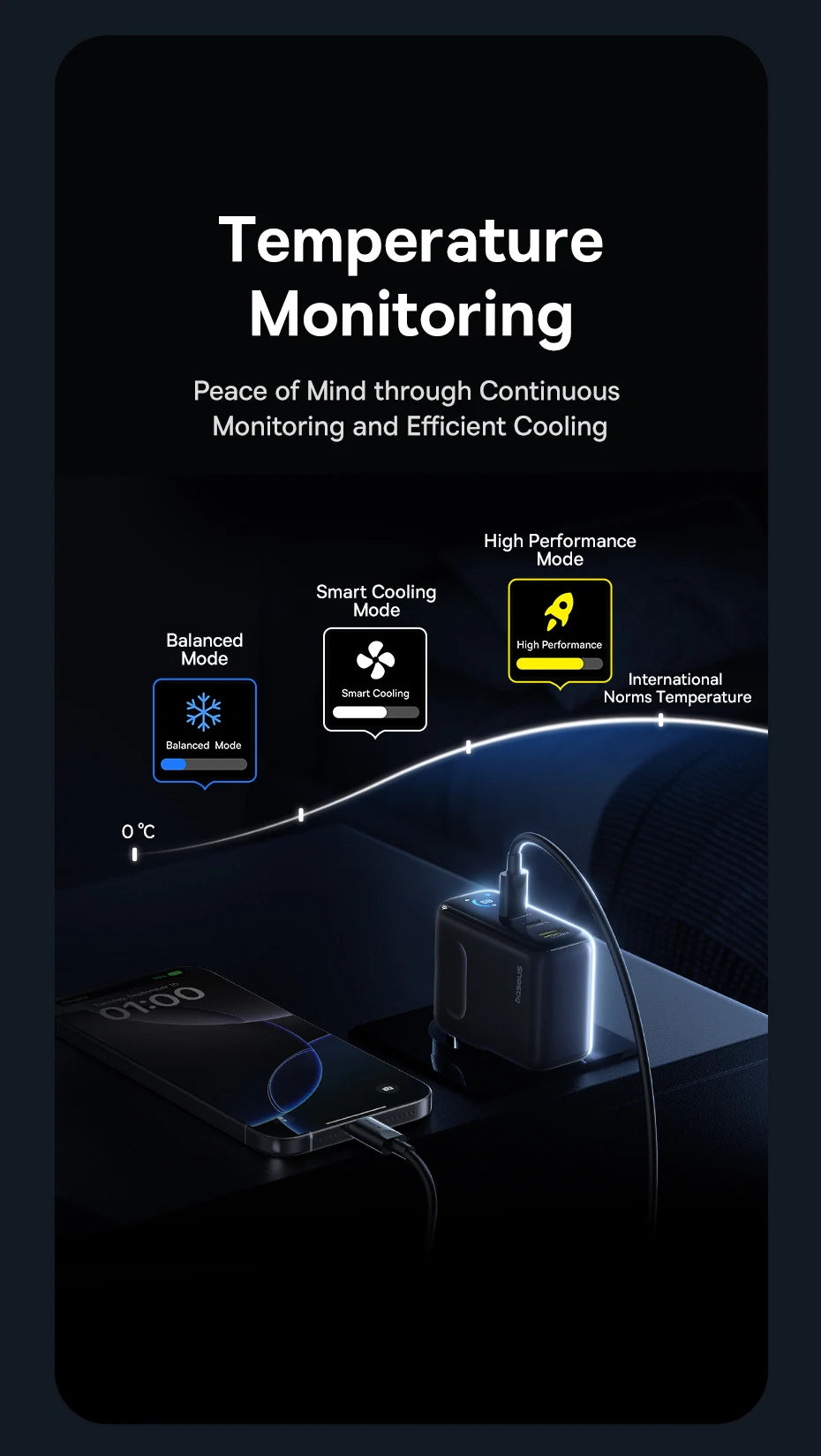 Baseus 100W Fast Charging Display Charger – USB-C for Phone & Tablet