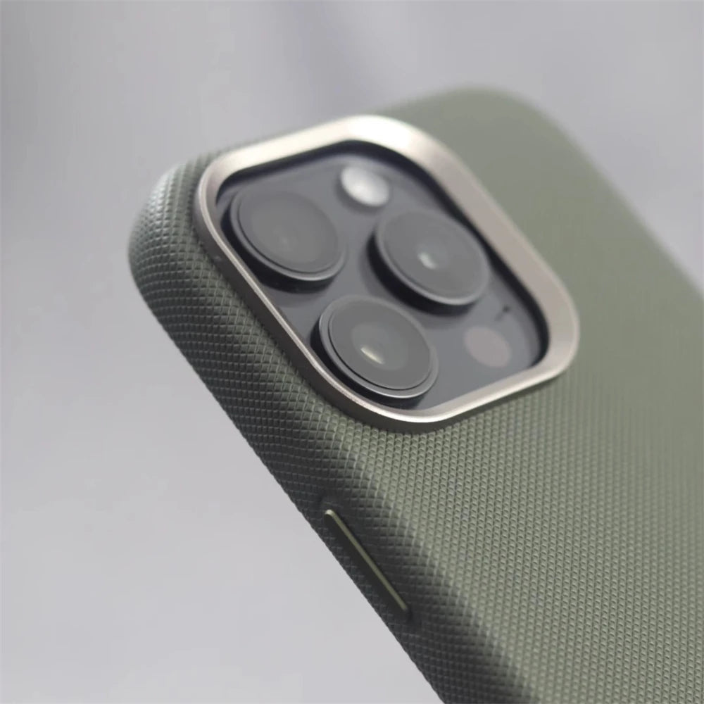 Premium Leather & Alloy iPhone Case – MagSafe Ready