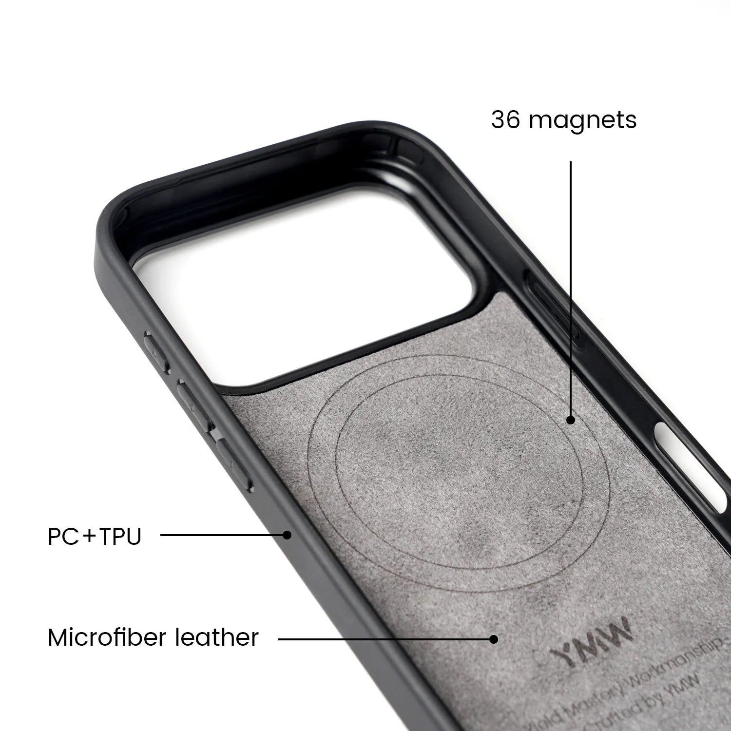 Alcantara Suede-Style MagSafe Case for iPhone 15–17 Series – Luxury Business Cover
