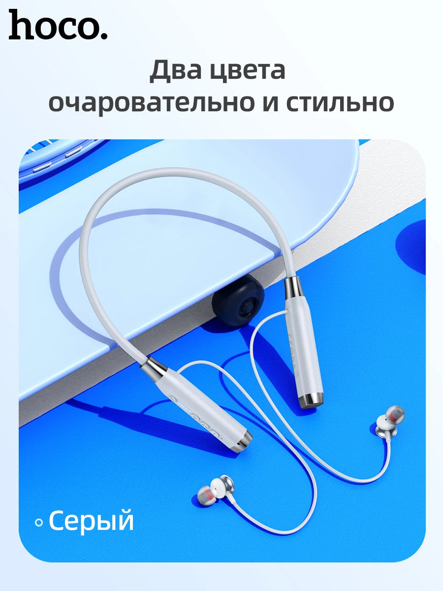 HOCO ES62 Neckband Earphones Bluetooth 5.3 Sport headsets Support TF card playback 120Hours Long battery life For Mobile Phone