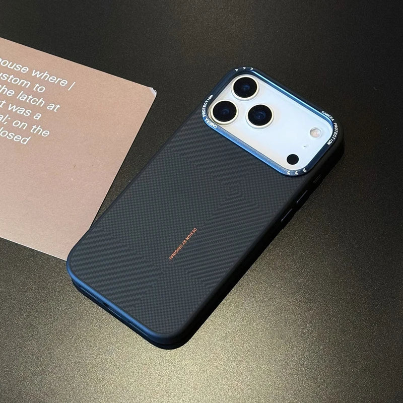 MagSafe iPhone Case – Carbon Fiber Texture, Wireless Charging
