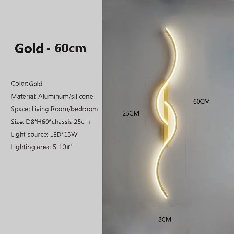 Modern Minimalist Wall Lamp – LED Strip for Home