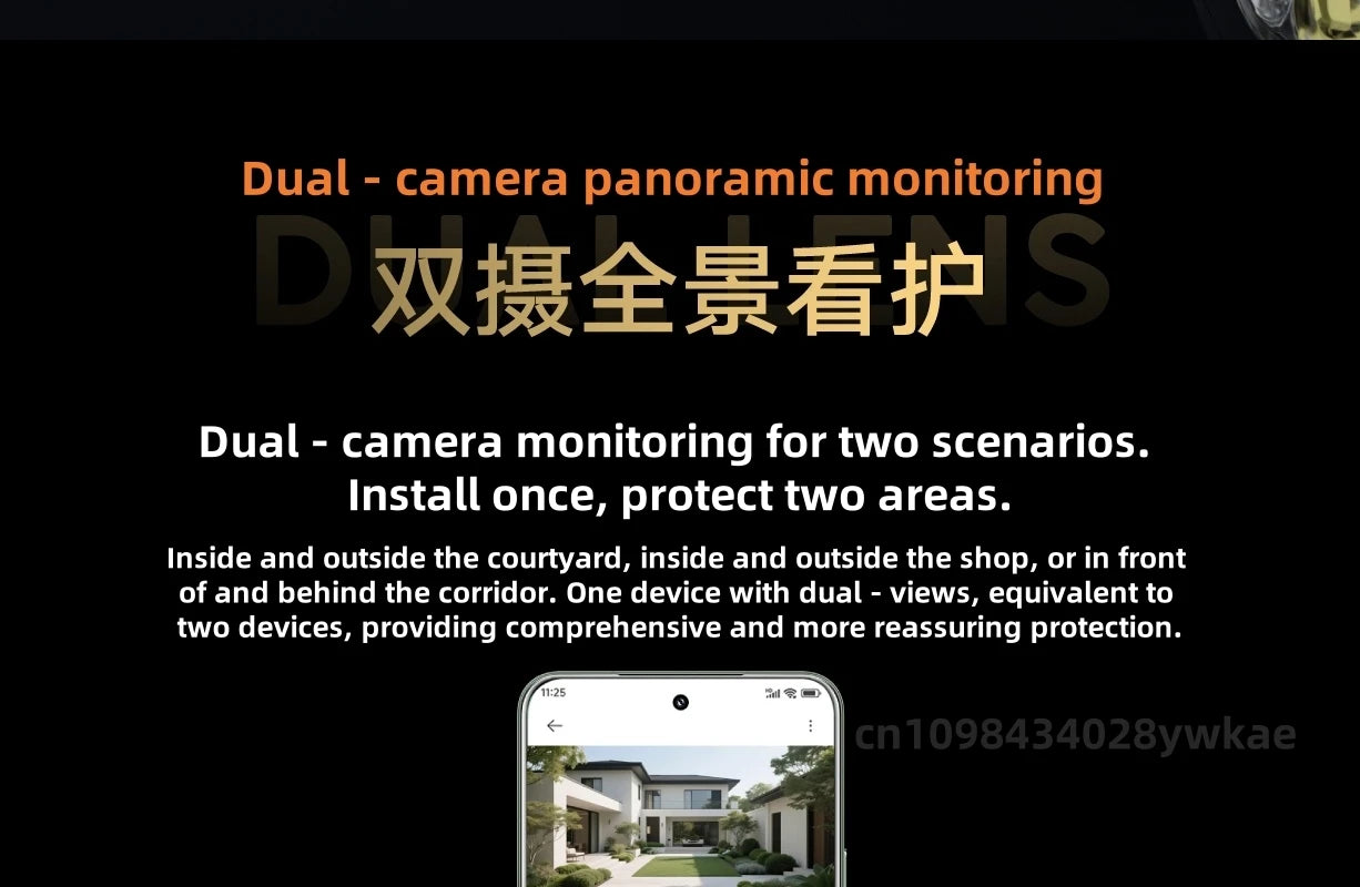 Xiaomi Outdoor Camera 4 – Dual Lens, 5MP 3K HD, Panoramic Tracking, IP66