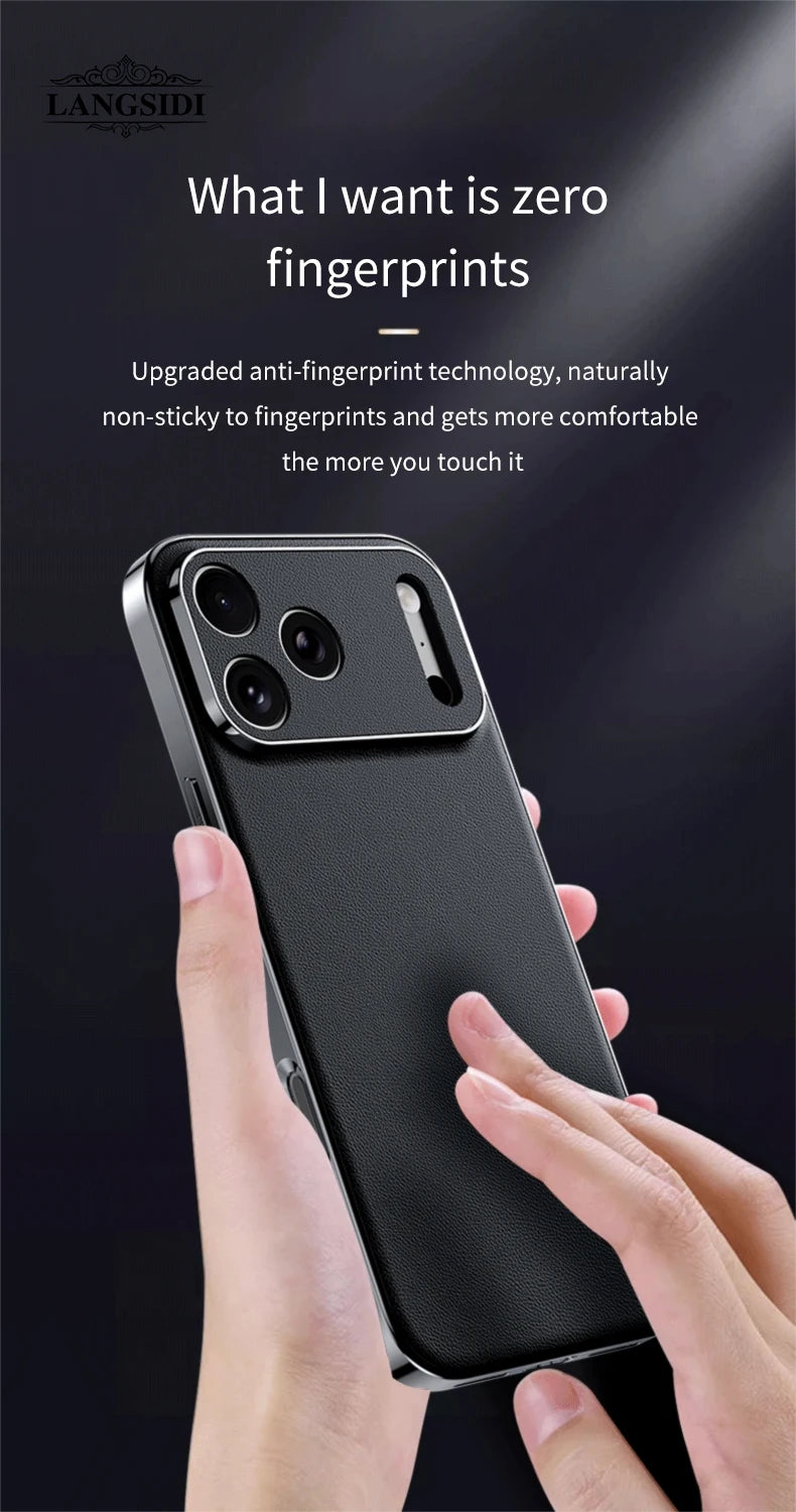 Luxury Leather Protective Case – iPhone 16 & 17 Series