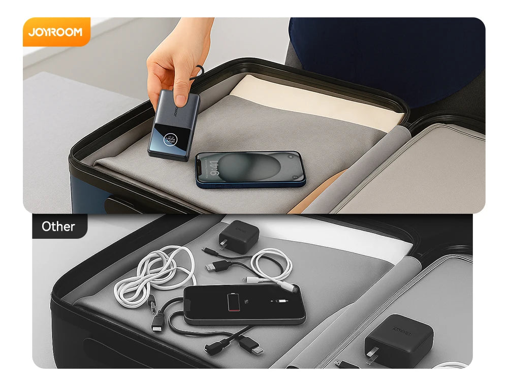 10000mAh Fast Charging Power Bank – Joyroom with Retractable Type-C Cable