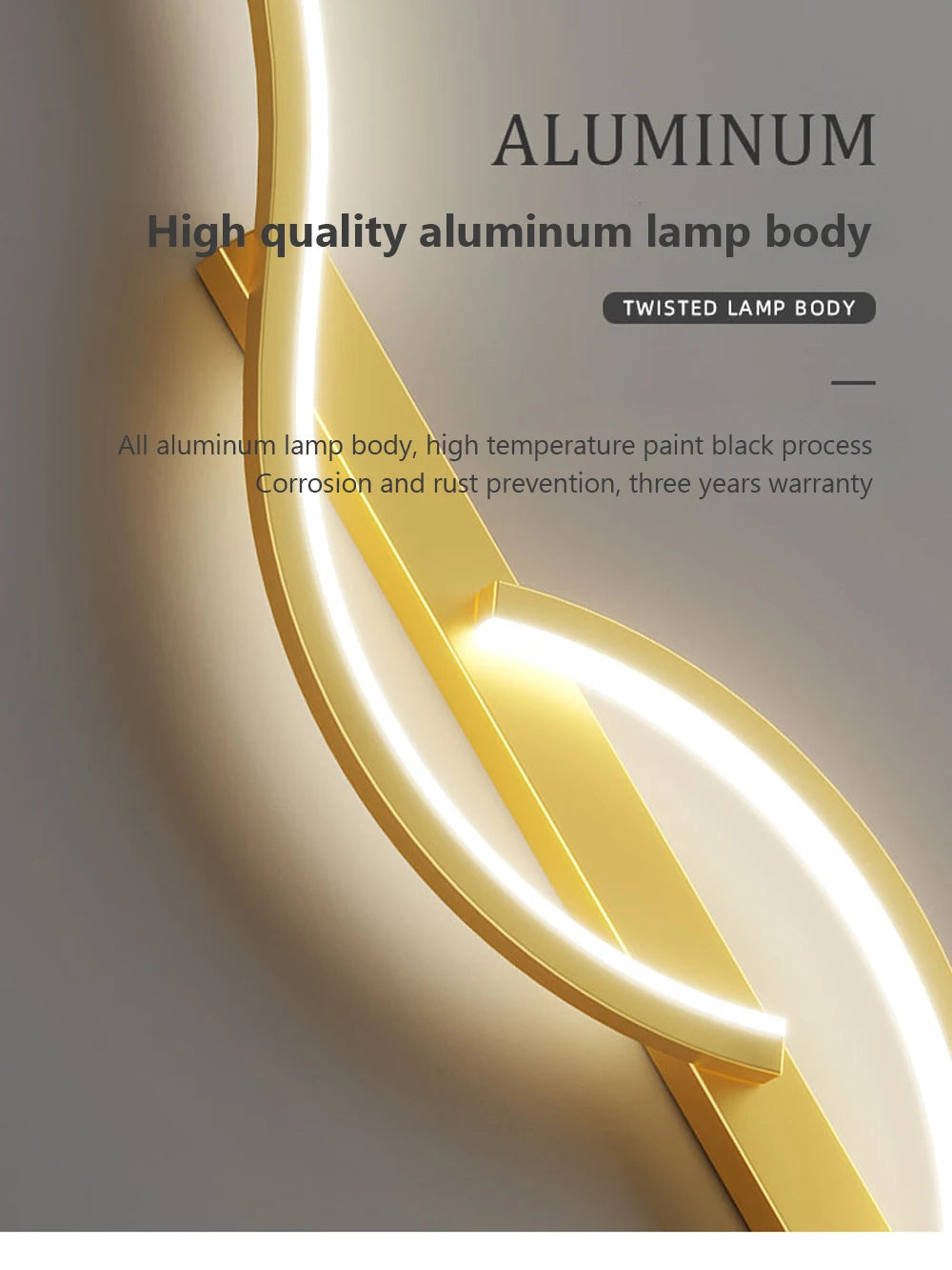 Modern Minimalist Wall Lamp – LED Strip for Home