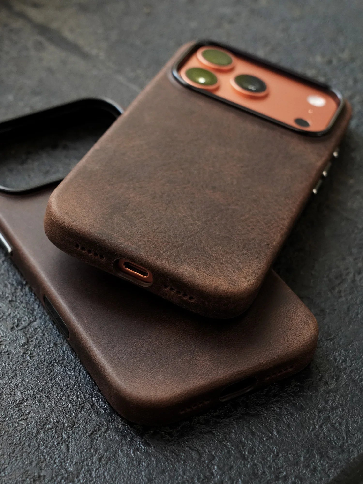 YMW Magnetic Genuine Leather MagSafe Case for iPhone 14–17 Series