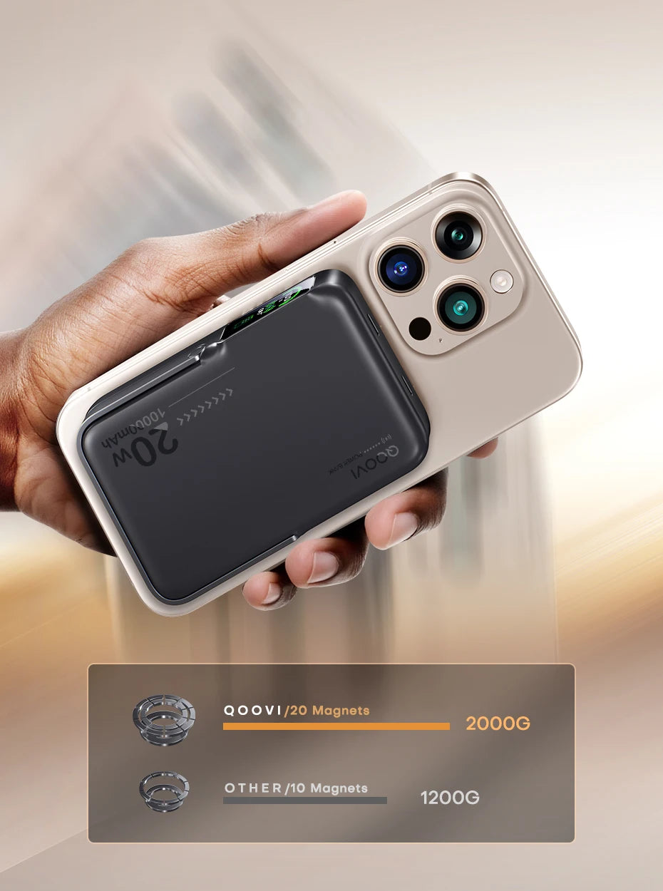 QOOVI Qi2 20W Wireless Power Bank 10000mAh