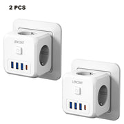 LENCENT EU Power Strip – 7-in-1 Socket with USB & USB-C Charging