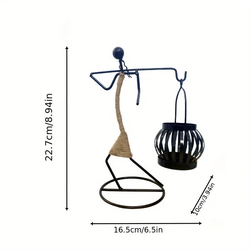 Metal Candlestick Figurine – Nordic Home Decor