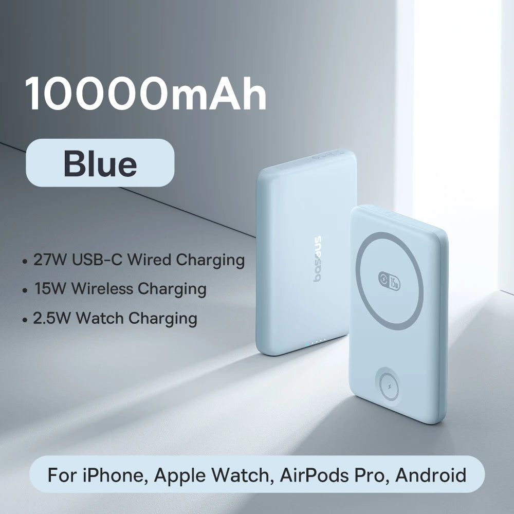 10000mAh Baseus Power Bank – Magnetic, Up to 27W