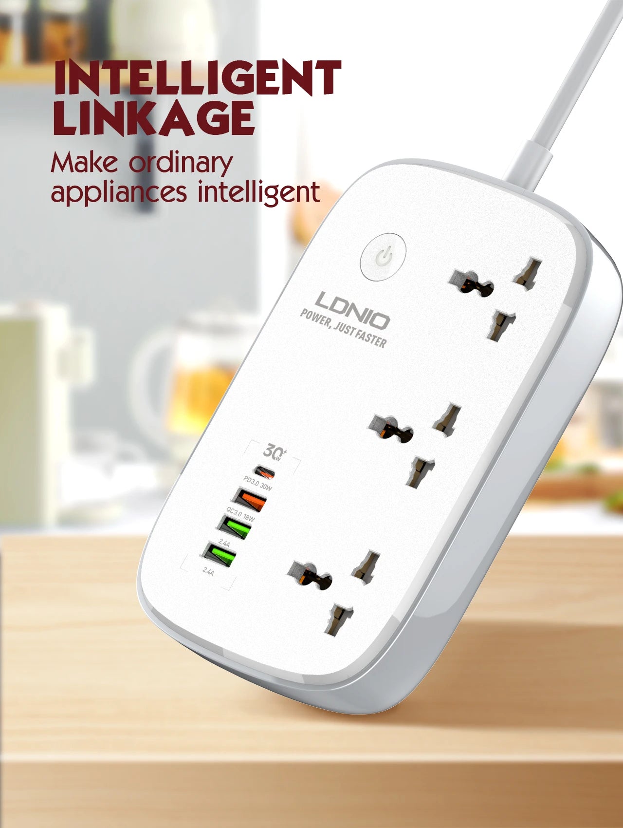 LDNIO WiFi Smart Power Strip – USB PD Ports & Remote Control