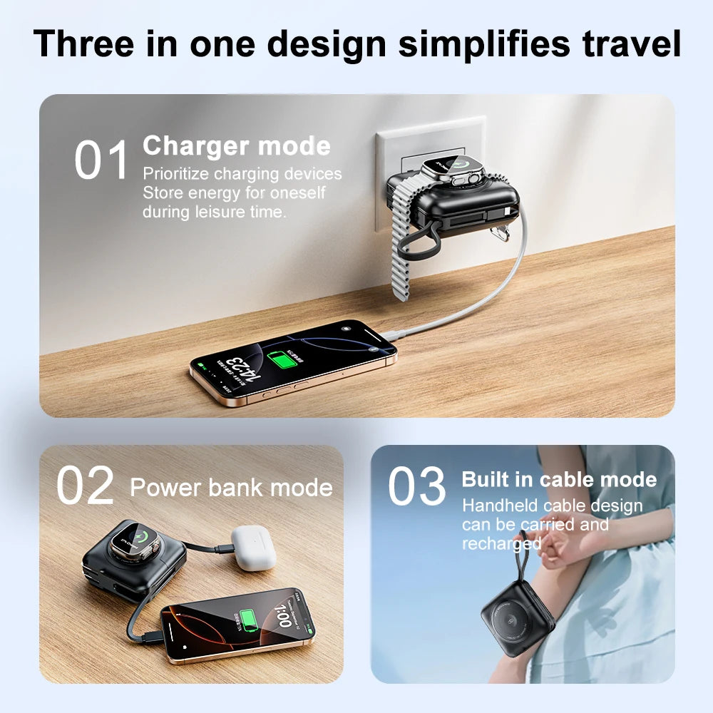 8-in-1 Magnetic Wireless Power Bank – 15000mAh, 45W