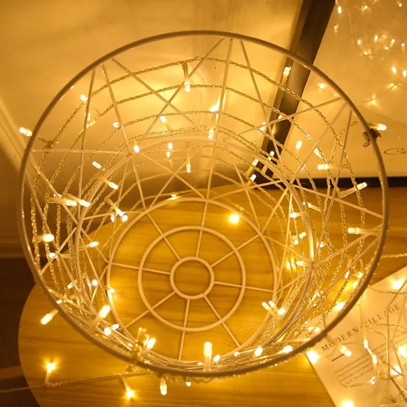 LED Garland String Lights 10m 30m 50m 100m Christmas Tree Wedding Decoration Waterproof Fairy Light Indoor Outdoor 220V EU Lamp