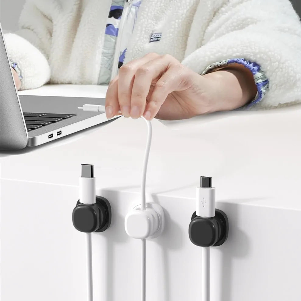 Rotatable Cable Clamps Organizer – Adjustable Wire Management Kit for Desk & Car