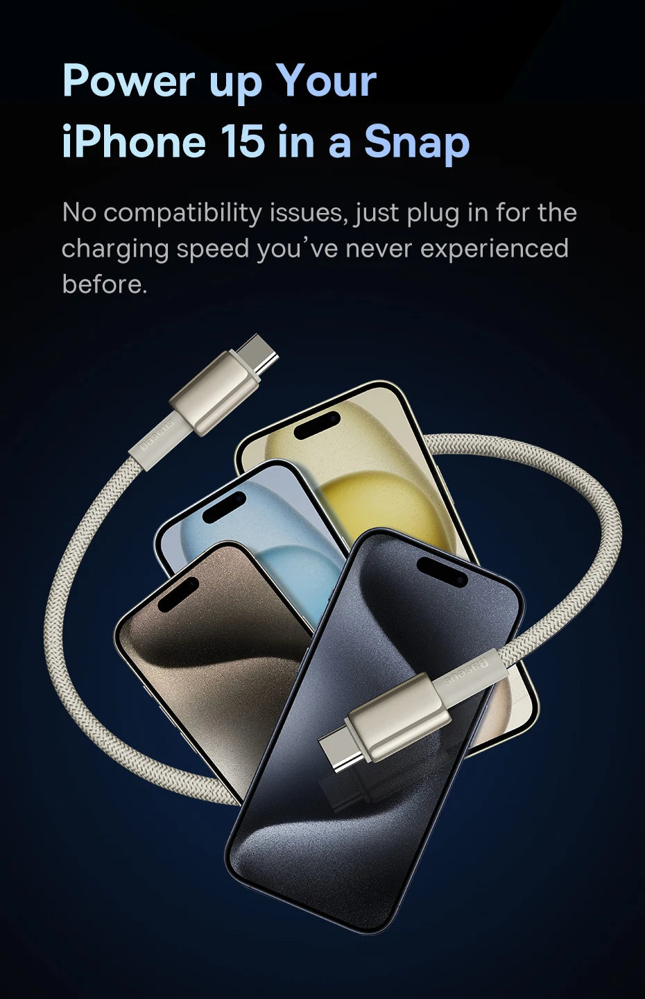 Baseus 100W USB-C Cable – Fast Charging