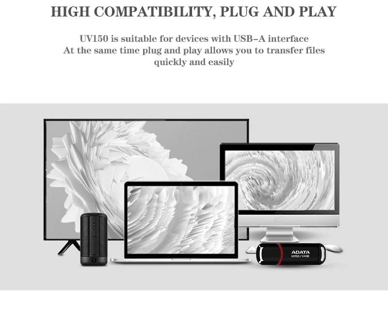 ADATA USB 3.2 Flash Drive – Portable, Easy Use, 32GB-256GB Options