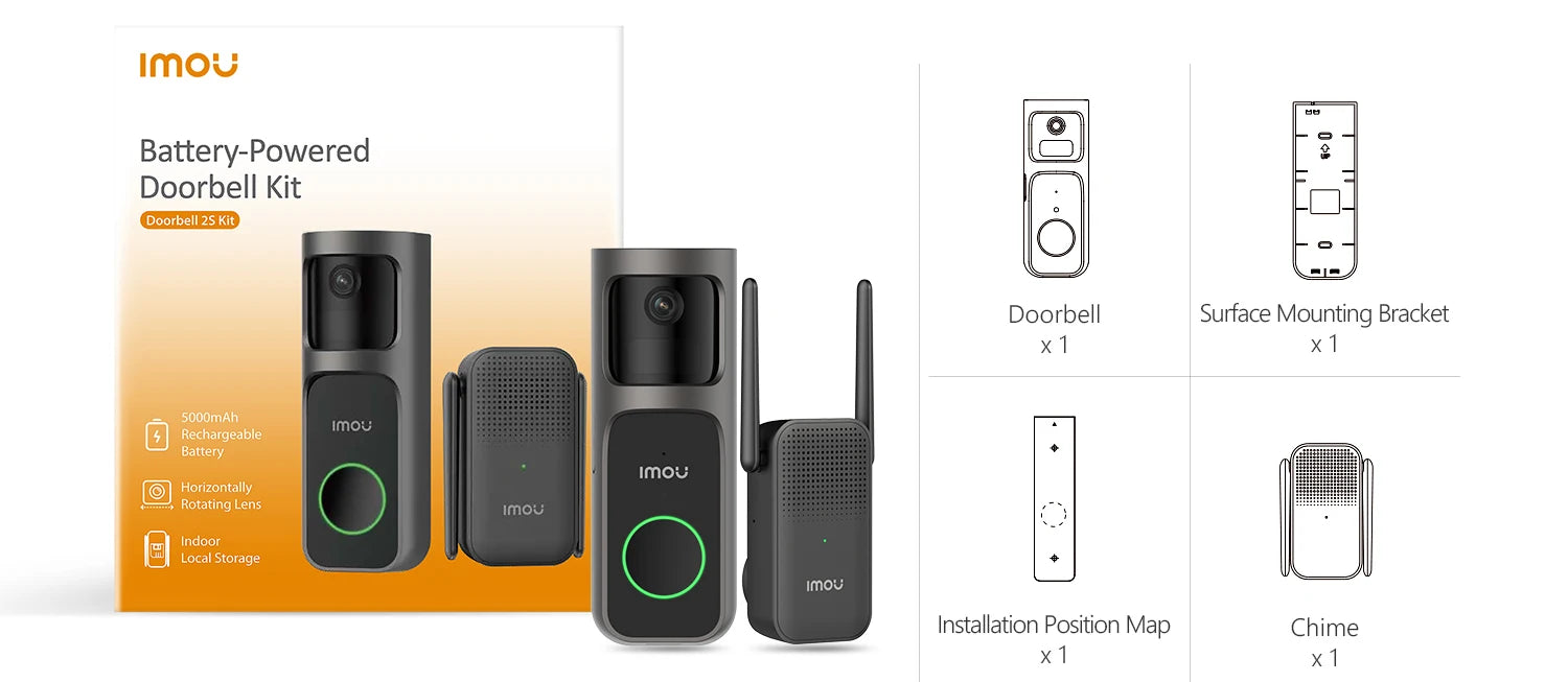 Smart Video Doorbell 2S – Wireless Human Detection & Two-Way Talk