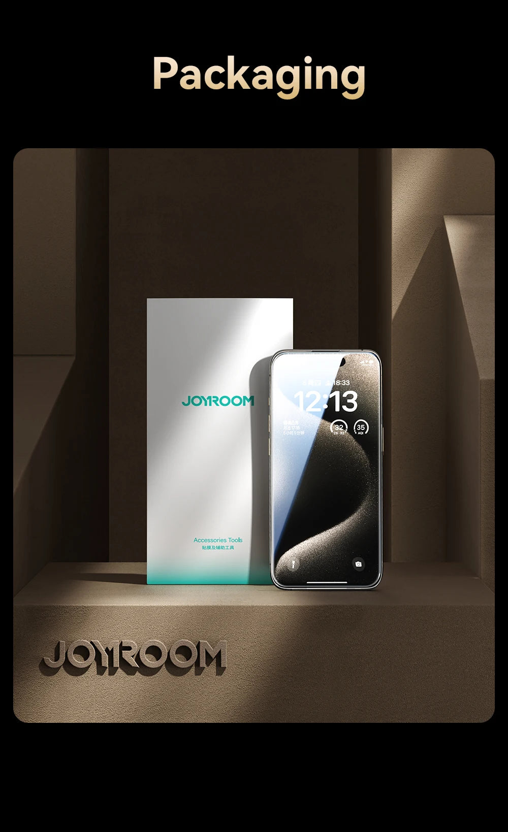 JOYROOM Privacy Screen Protector – Anti-Spy Tempered Glass for iPhone (15 → 17 Series)