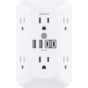 Multi-Plug Wall Outlet with 4 USB & 2 USB-C – Surge Protected