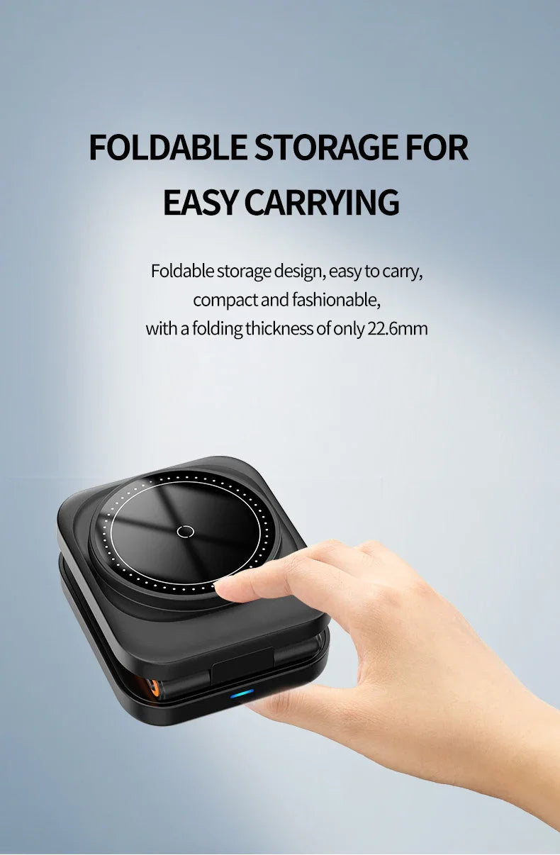3-in-1 Foldable Wireless Charger – High-Power 30W