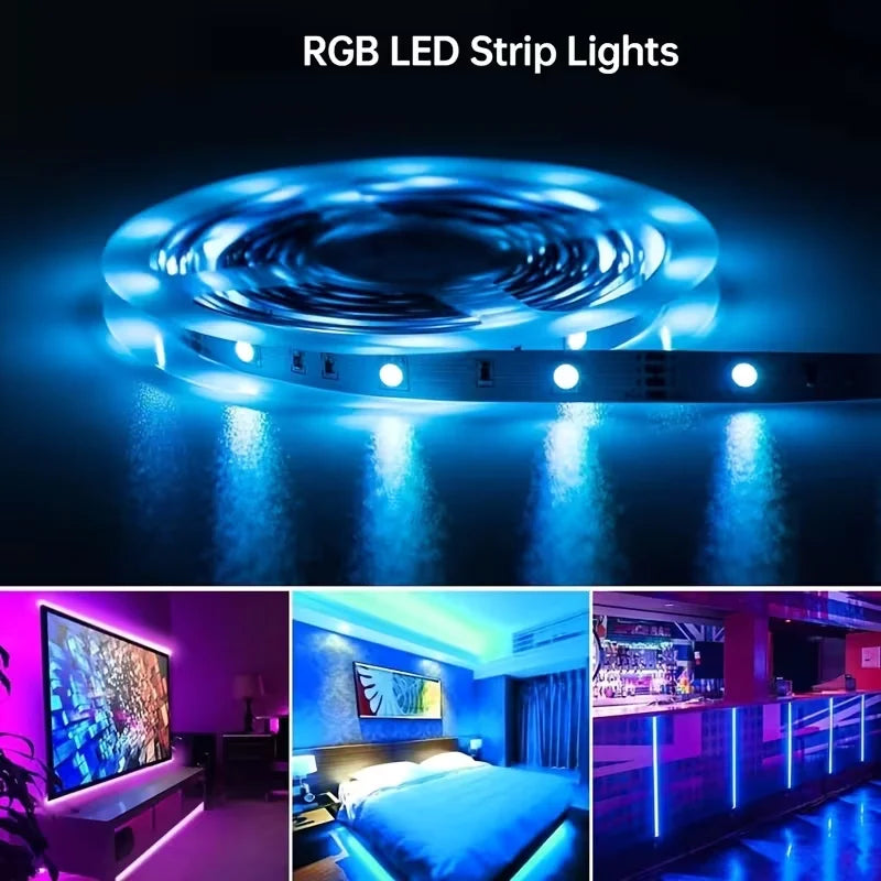 RGB 5050 Bluetooth LED Strip Lights – Smart App-Controlled Color Changing LED Light Strip (10M–30M)