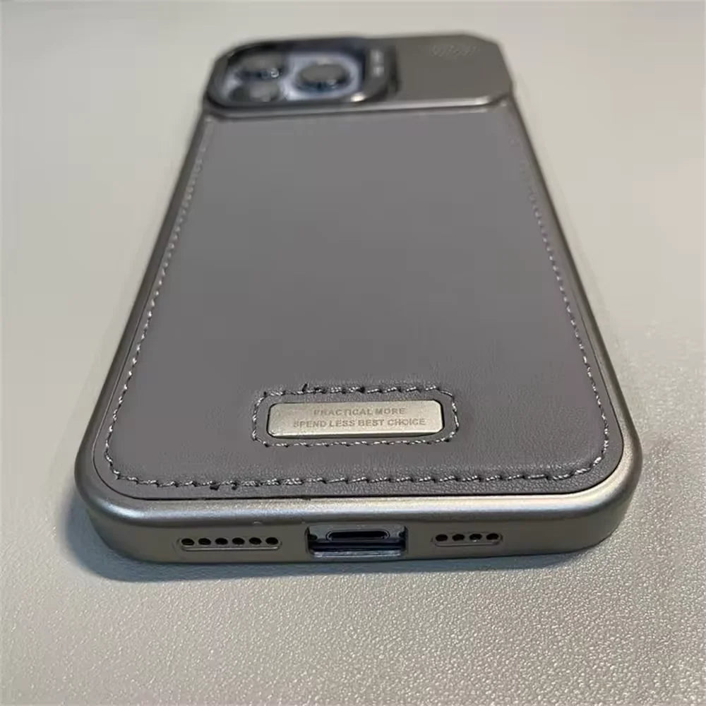 Metal Lens Holder Frameless Anti-Leather Magnetic Diffuser Phone Case for IPhone 13 12 Pro Max 15 14 16 Plus Drop Resistant Case
