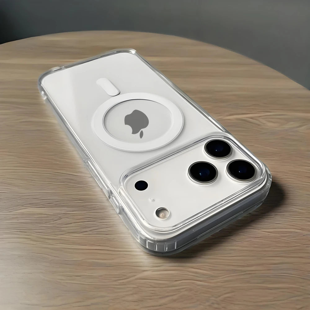 Transparent Original Magnetic Phone Case for iPhone 17 16 15 14 Plus 13 12 mini 11 Pro XS Max XR for Magsafe Acrylic Clear Cover