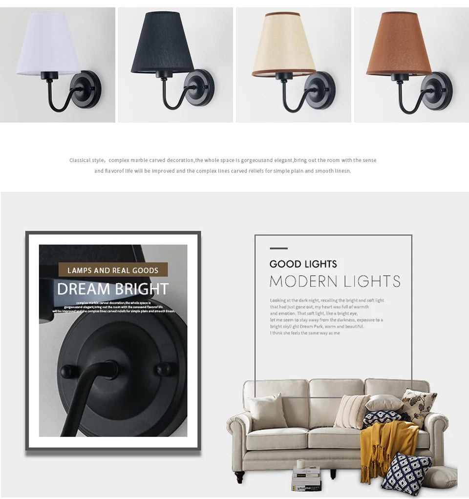 Minimalist E27 Wall Light – Bedroom, Hotel & Study