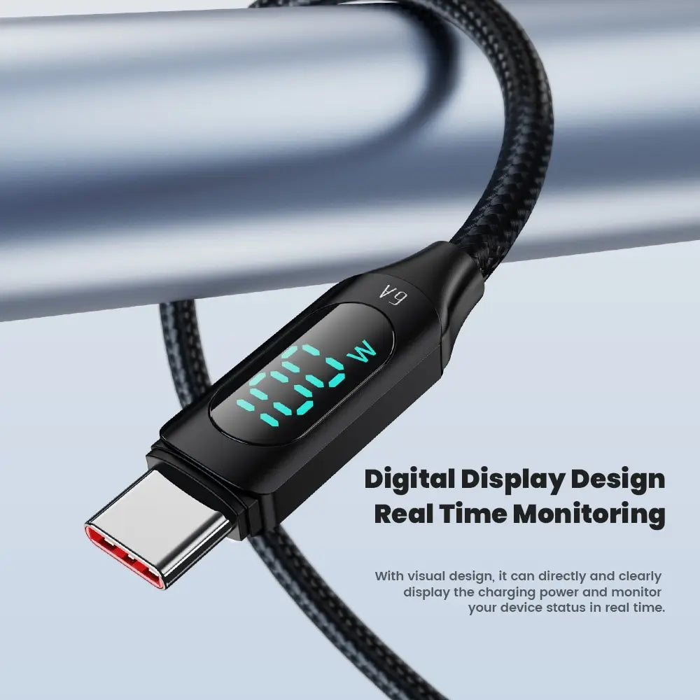 TOOCKI 100W USB-C Fast Charging Cable – PD Charging & Data Sync Cable (1M / 2M)