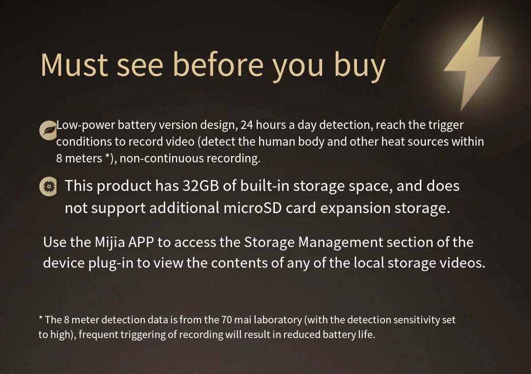 Mijia Xiaomi BW500 Outdoor Camera 2.5K HD Shooting 10M Night Vision AI Smart Protection IP67 Waterproof Long Battery Life