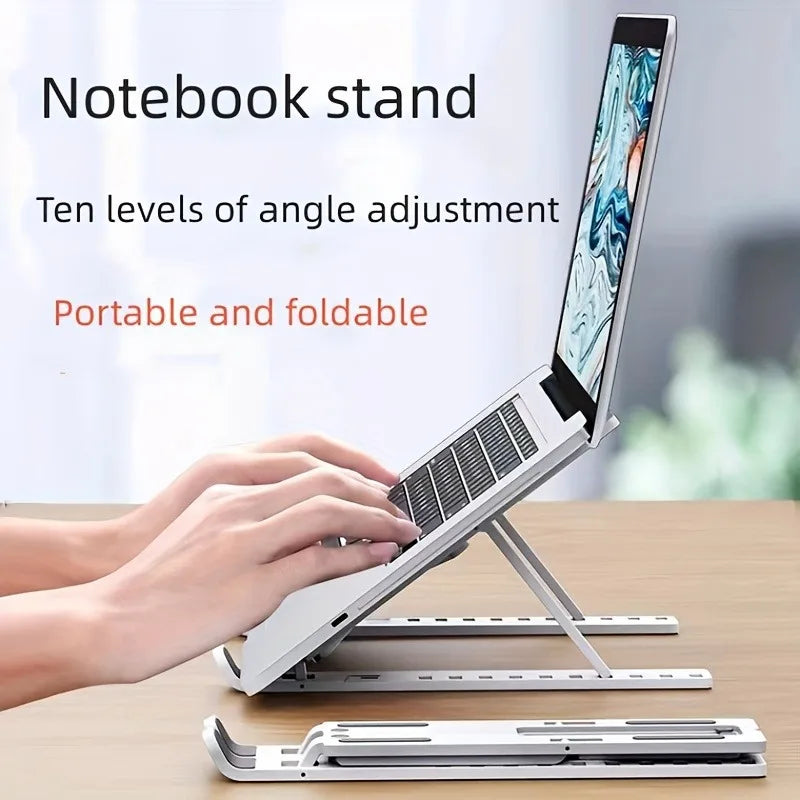 Portable Foldable Laptop Stand – Adjustable Height & Heat Dissipation