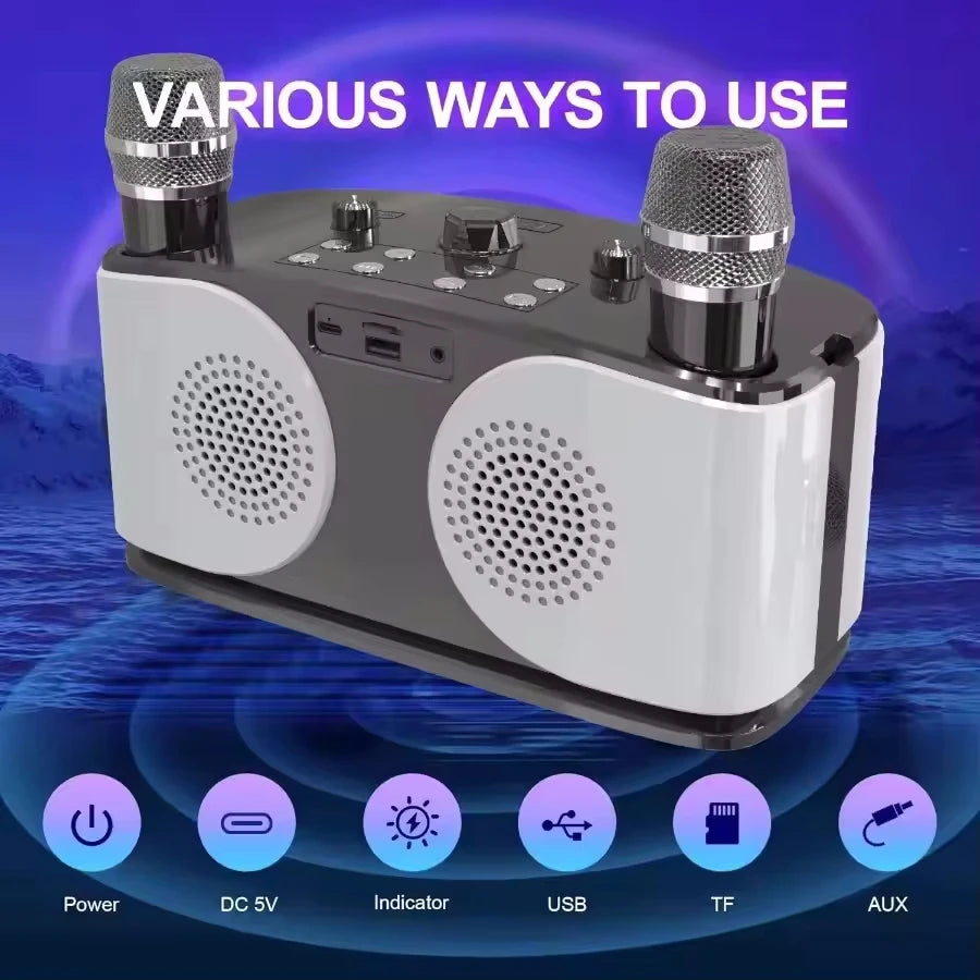 Karaoke Portable Wireless Bluetooth Speaker With Microphone Machine Subwoofer Powerful Sound Box Music Caixa De Som Bocina Audio