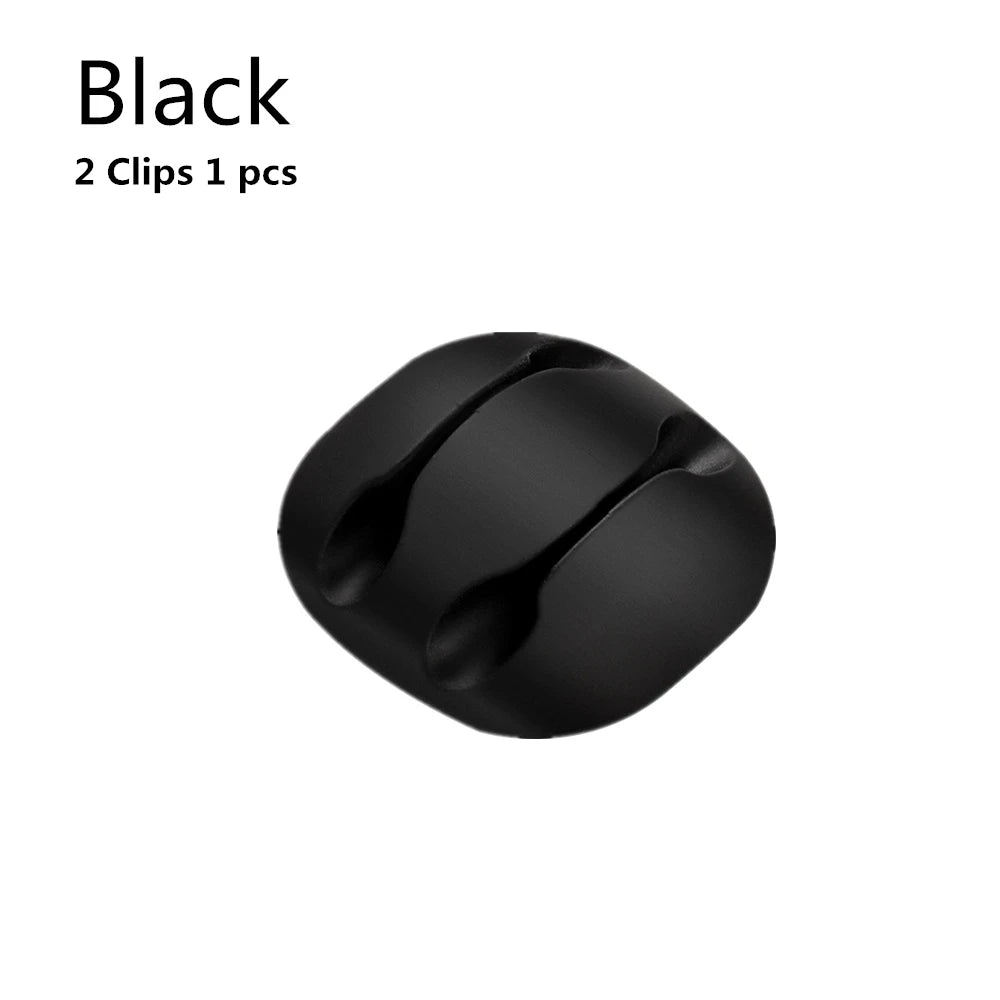 Silicone USB Cable Organizer Clip – Adhesive Cord Holder for Desk & Home