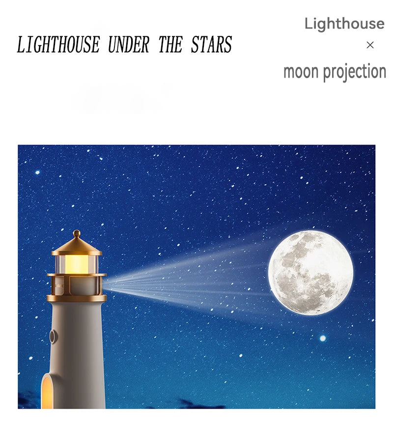 Moon Projection Night Lamp – Remote, Bluetooth & Motion Sensor