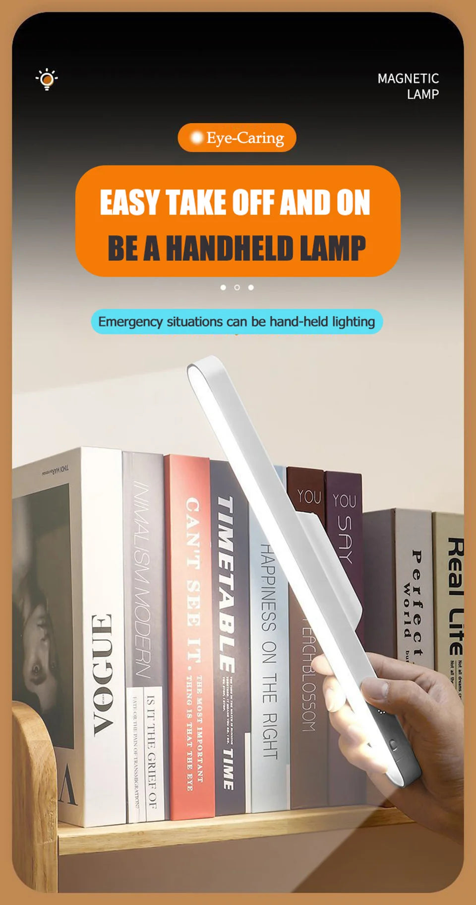 Remote LED Desk Lamp – Magnetic Hanging Rechargeable Light
