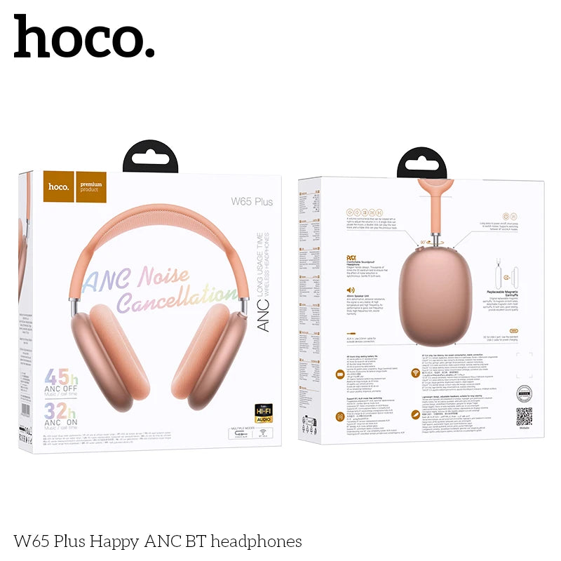 Wireless Over-Ear HOCO W65 Plus – ANC & HiFi Audio